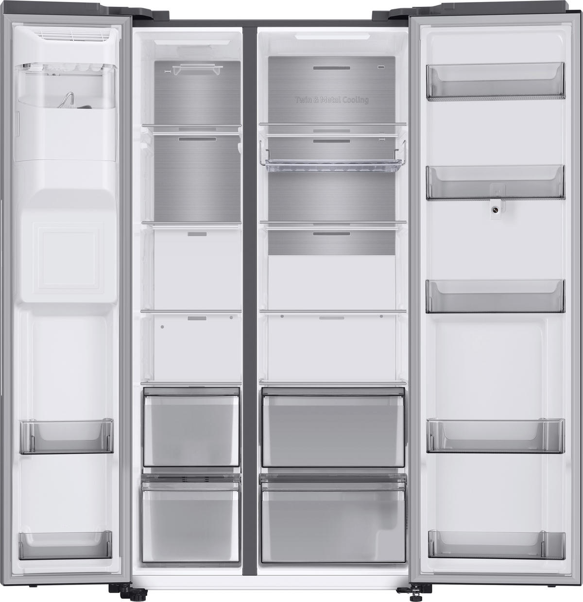 SIDE-BY-SIDE 91,2/178,0/71,6 cm RS6HA8891SL/EG  - Schwarz, Basics, Glas/Kunststoff (91,2/178,0/71,6cm) - Samsung