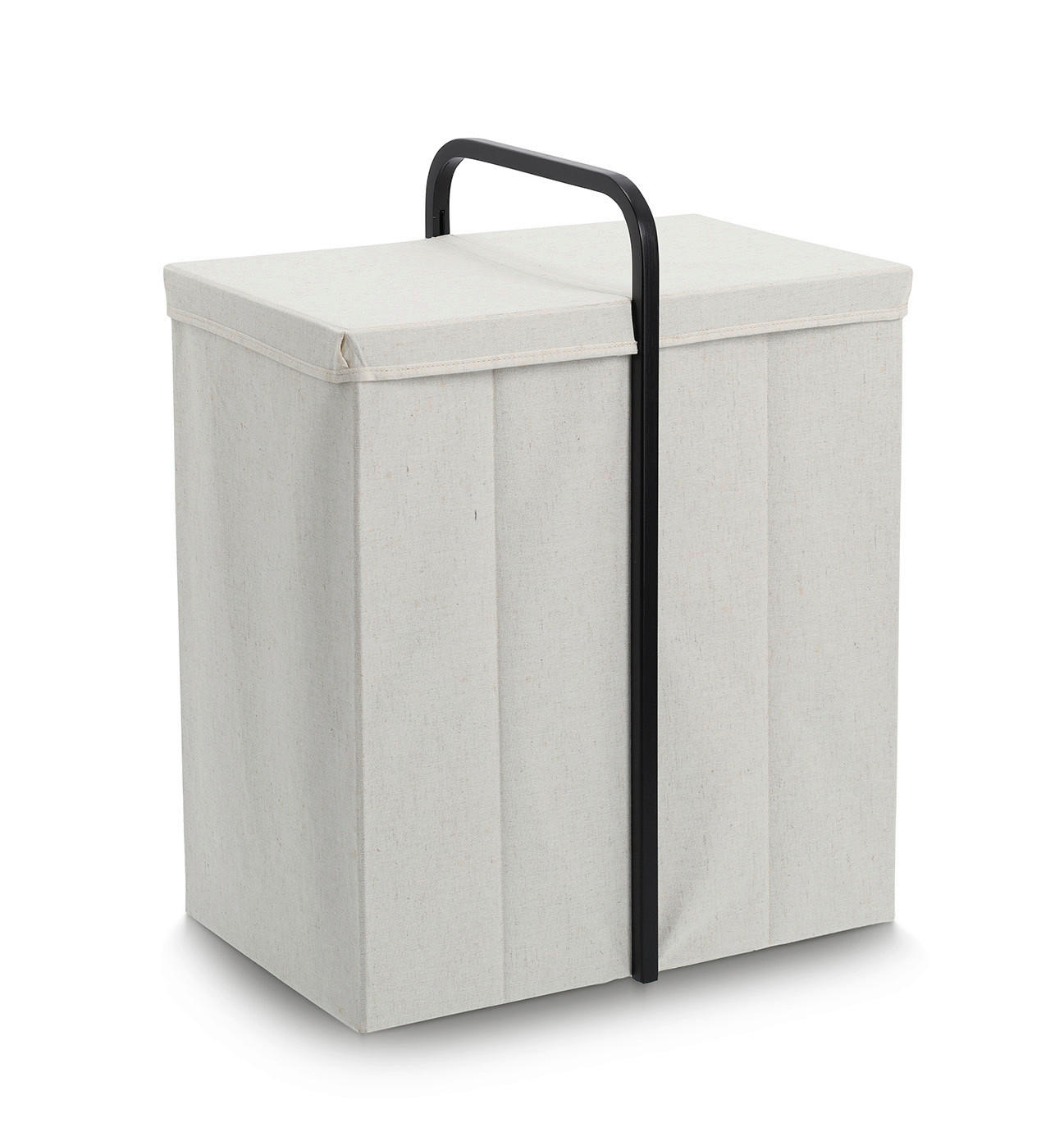 WÄSCHESAMMLER - Creme/Grau, Basics, Holz/Textil (51,5/65/35,5cm) - Zeller Present