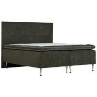 KONTINENTALSÄNG  i antracit  - silver/antracit, Klassisk, metall/trä (180/200cm) - Niels Andersson