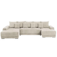 CANAPEA MODULARĂ textil bej  - argintiu/bej, Design, plastic/textil (203/350/180cm) - Carryhome