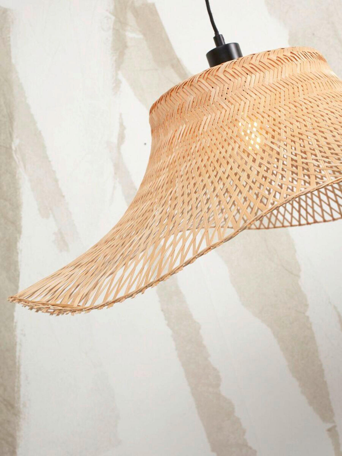STOJACÍ LAMPA, 65/83/176 cm - černá/přírodní barvy, Trend (65/83/176cm) - Good & Mojo