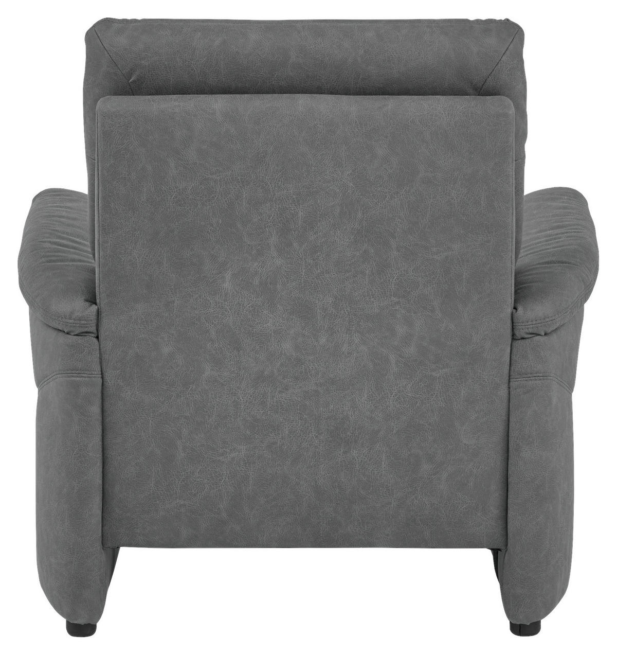 SESSEL Mikrofaser Grau  - Schwarz/Grau, Konventionell, Kunststoff/Textil (104/98/91cm) - Elegando