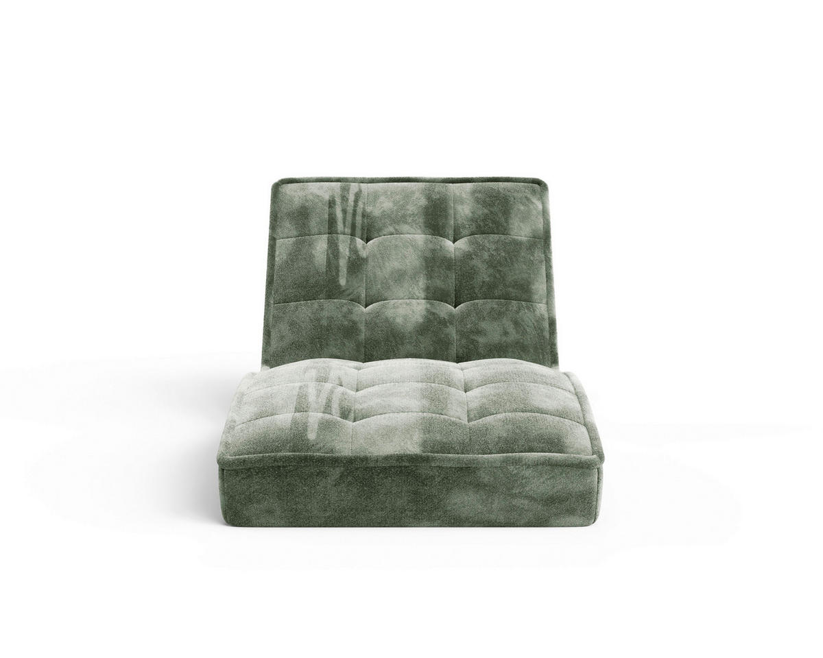 RELAXLIEGE Chenille Dunkelgrün  - Dunkelgrün/Schwarz, MODERN, Kunststoff/Textil (73/79/170cm) - Milino