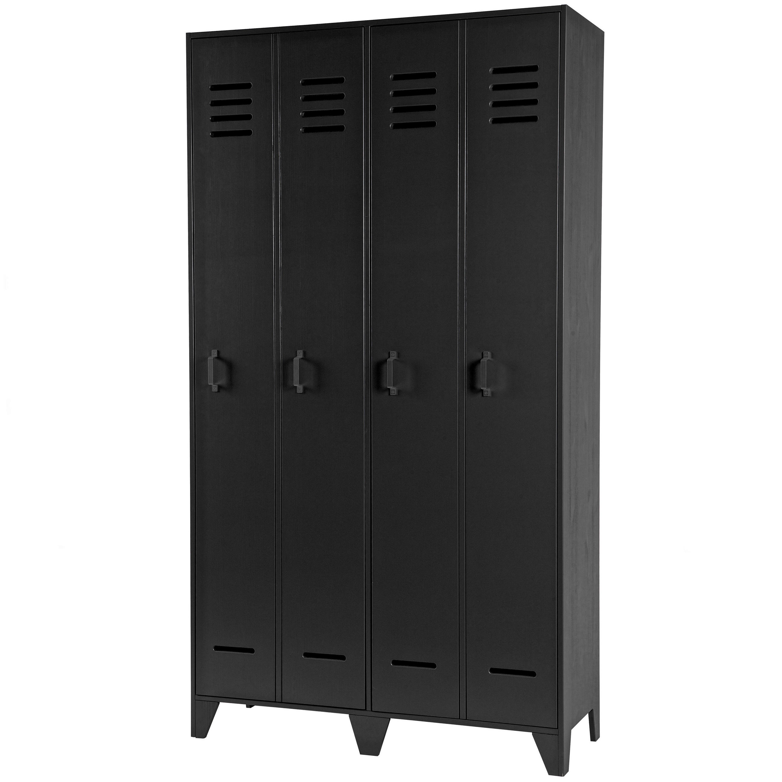SPIND - Schwarz, Design, Holz/Metall (103/187/40cm) - Livetastic