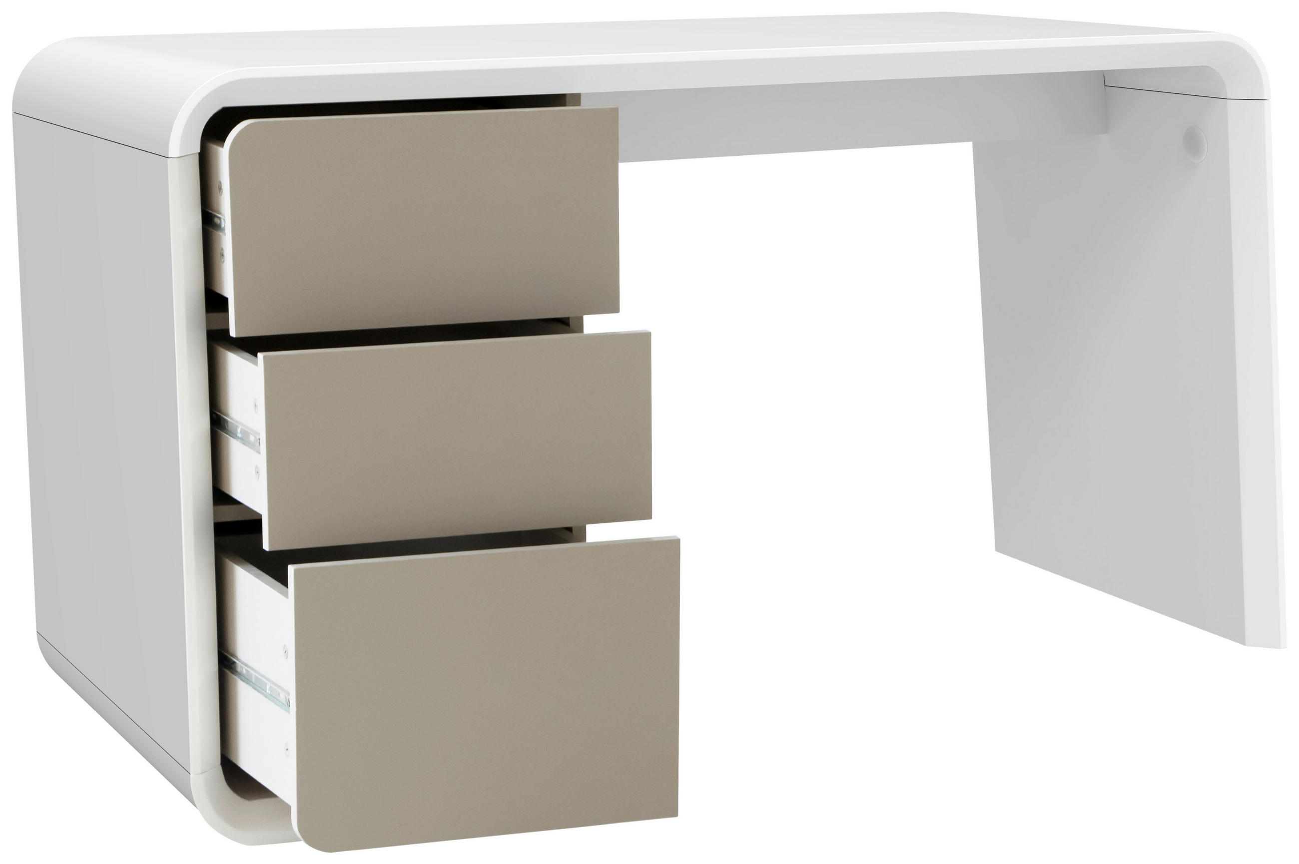 SCHREIBTISCH  in Weiß, Taupe  - Taupe/Weiß, LIFESTYLE, Holzwerkstoff (140/76/55cm) - MID.YOU