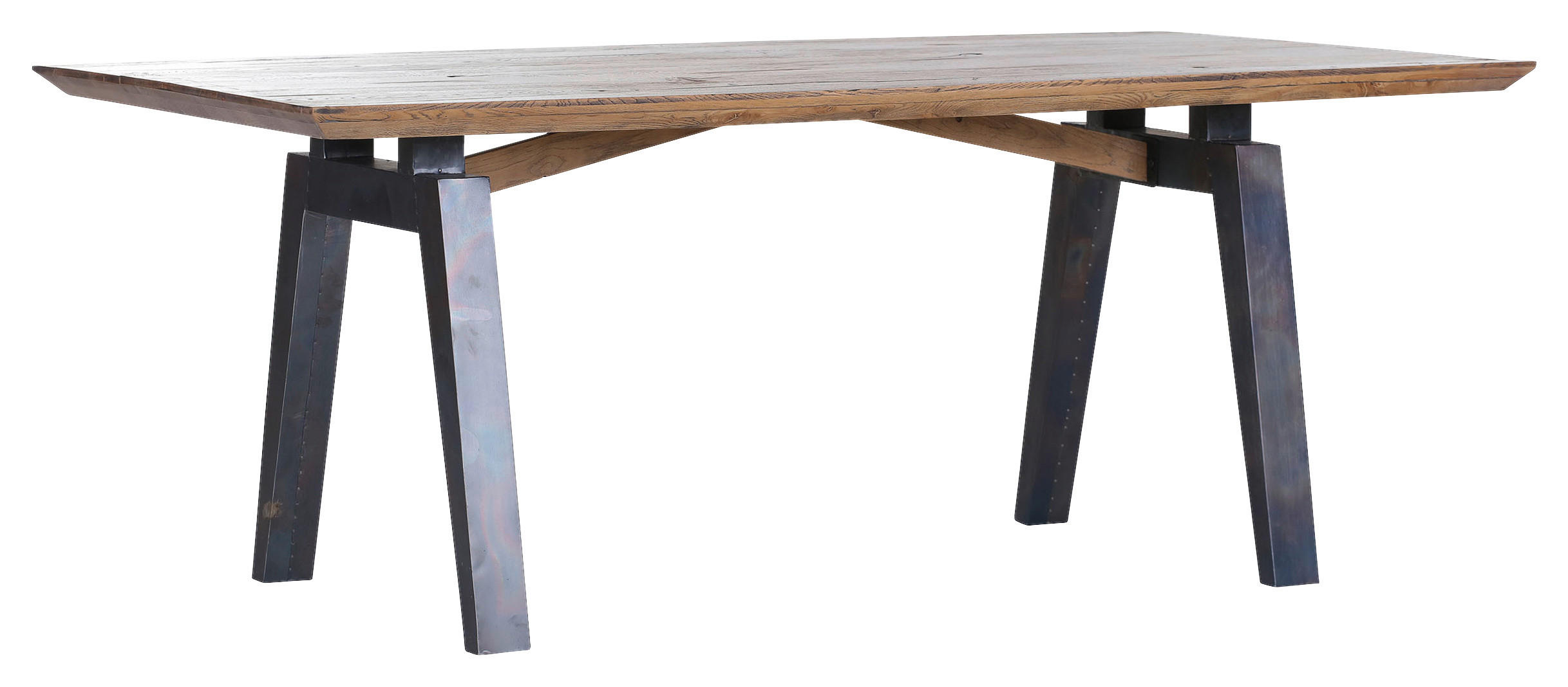 ESSTISCH in Holz 240/100/77 cm  - Graublau/Eichefarben, MODERN, Holz/Metall (240/100/77cm) - Livetastic