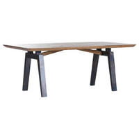 ESSTISCH in Holz 240/100/77 cm  - Graublau/Eichefarben, MODERN, Holz/Metall (240/100/77cm) - Livetastic
