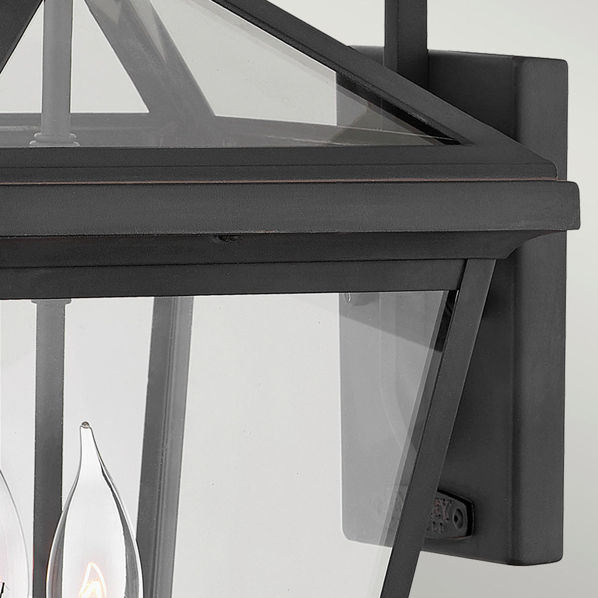 AUSSENWANDLEUCHTE - Schwarz, Konventionell, Glas/Metall (25,4/28,6/45,9cm) - Elstead Lighting