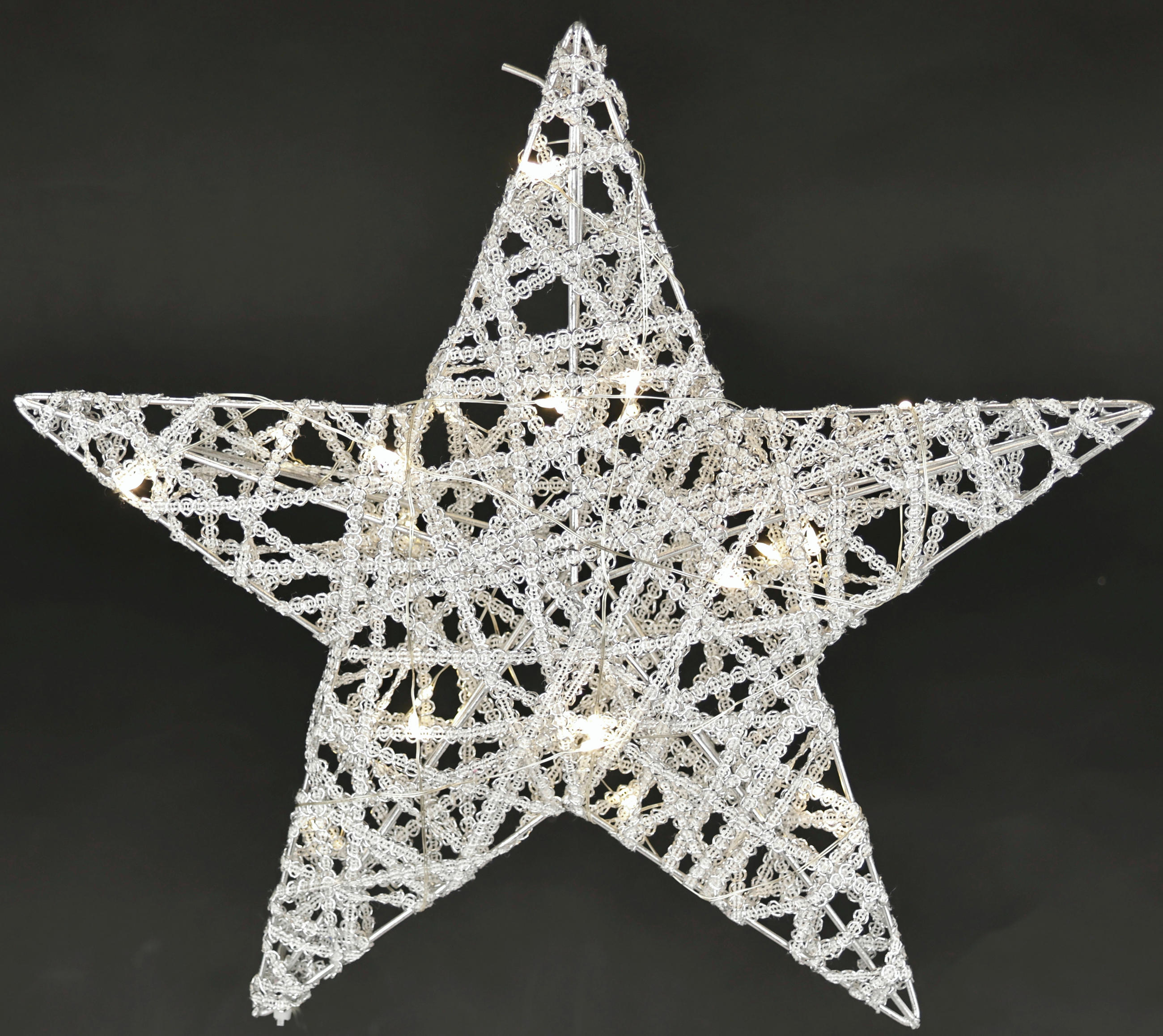 DEKOSTERN  - Silberfarben, Basics, Metall (30/30cm) - X-Mas