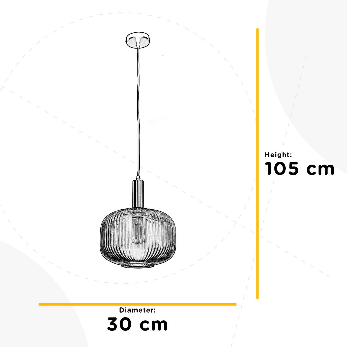 HÄNGELEUCHTE 30/105 cm  - Braun, KONVENTIONELL, Metall (30/105cm)