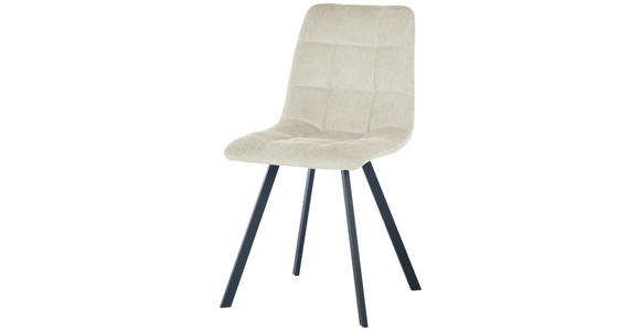 STUHL Cord Beige - Beige/Schwarz, Design, Textil/Metall (45/88/54,5cm) - Carryhome