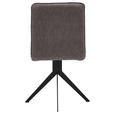 STUHL Webstoff Schwarz, Dunkelbraun  - Dunkelbraun/Schwarz, Design, Textil/Metall (46,5/87/64cm) - Voleo