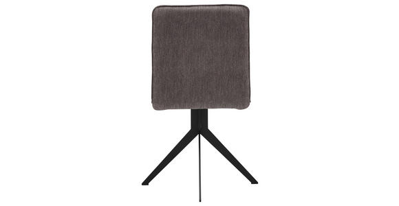 STUHL Webstoff Schwarz, Dunkelbraun - Dunkelbraun/Schwarz, Design, Textil/Metall (46,5/87/64cm) - Voleo