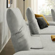 ECKSOFA  in Teddystoff Hellgrau  170-195/280 cm  - Hellgrau/Schwarz, Design, Textil/Metall (170-195/280cm) - Dieter Knoll