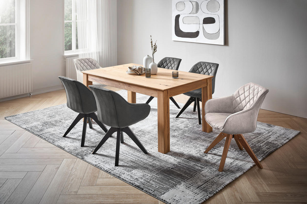 ESSTISCH Eichefarben rechteckig  ausziehbar  - Eichefarben, KONVENTIONELL, Holz (160-260/100/76cm) - Linea Natura