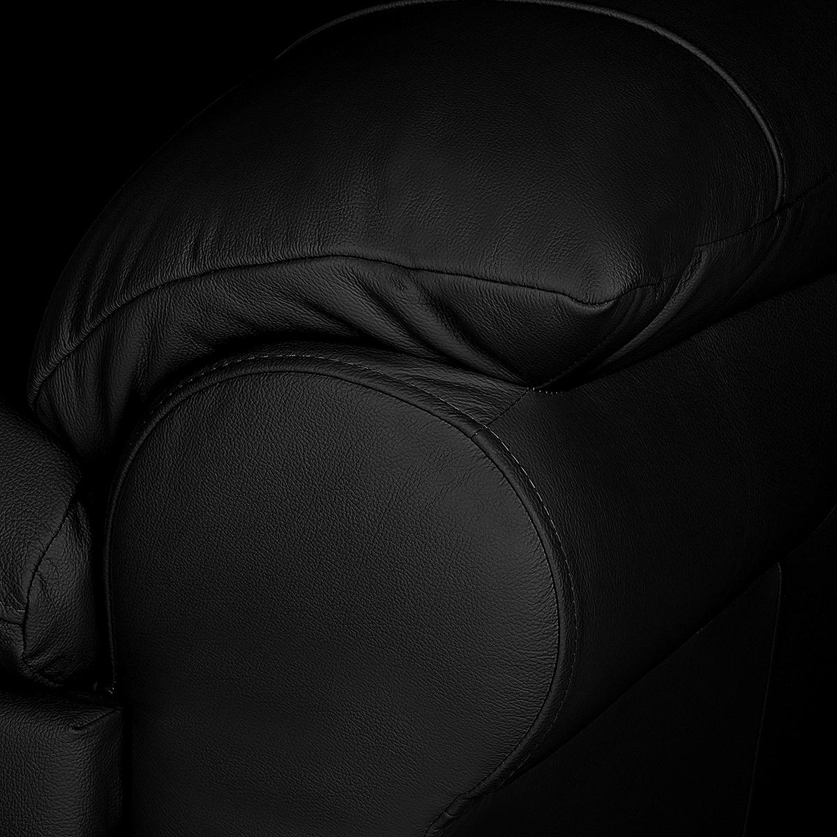 SCHLAFSOFA in Leder Schwarz  - Schwarz, Design, Leder/Kunststoff (205/92/85cm) - Livetastic