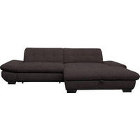 ECKSOFA in Mikrofaser Braun  - Schwarz/Braun, Design, Textil/Metall (290/198cm) - Xora