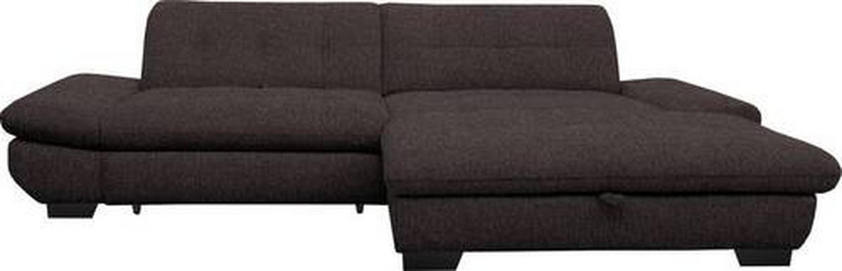 ECKSOFA in Mikrofaser Braun  - Schwarz/Braun, Design, Textil/Metall (290/198cm) - Xora