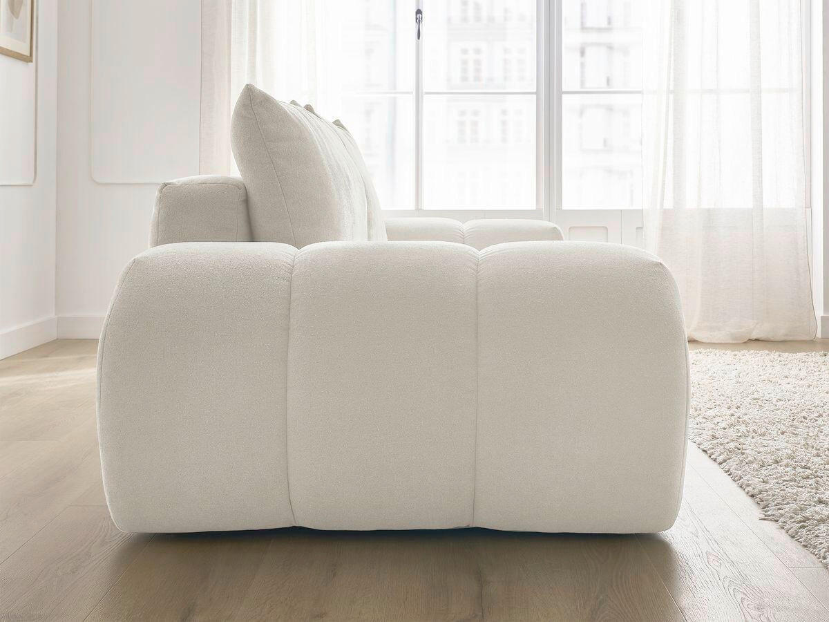 3-SITZER-SOFA EVEREST Struktur Beige  - Beige/Schwarz, MODERN, Kunststoff/Textil (278/90/115cm)