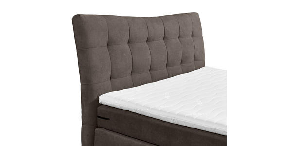 BOXSPRINGBETT 180/200 cm  in Braun, Grau  - Schwarz/Braun, Design, Kunststoff/Textil (180/200cm) - Esposa