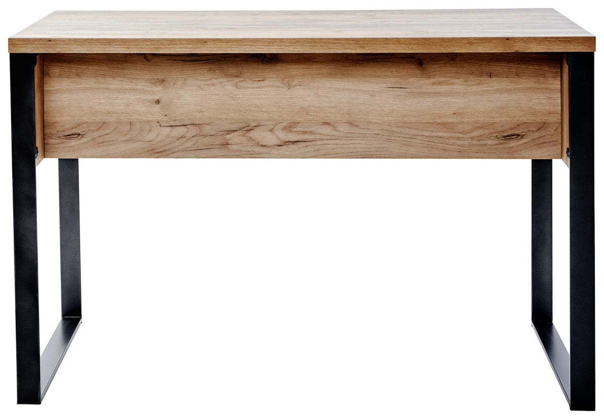SCHREIBTISCH 120/55/76 cm  in Eichefarben  - Eichefarben/Anthrazit, MODERN, Holzwerkstoff/Metall (120/55/76cm) - Novel
