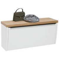 GARDEROBENBANK  in 92/42/31 cm  - Eichefarben/Anthrazit, Design, Metall (92/42/31cm) - Dieter Knoll