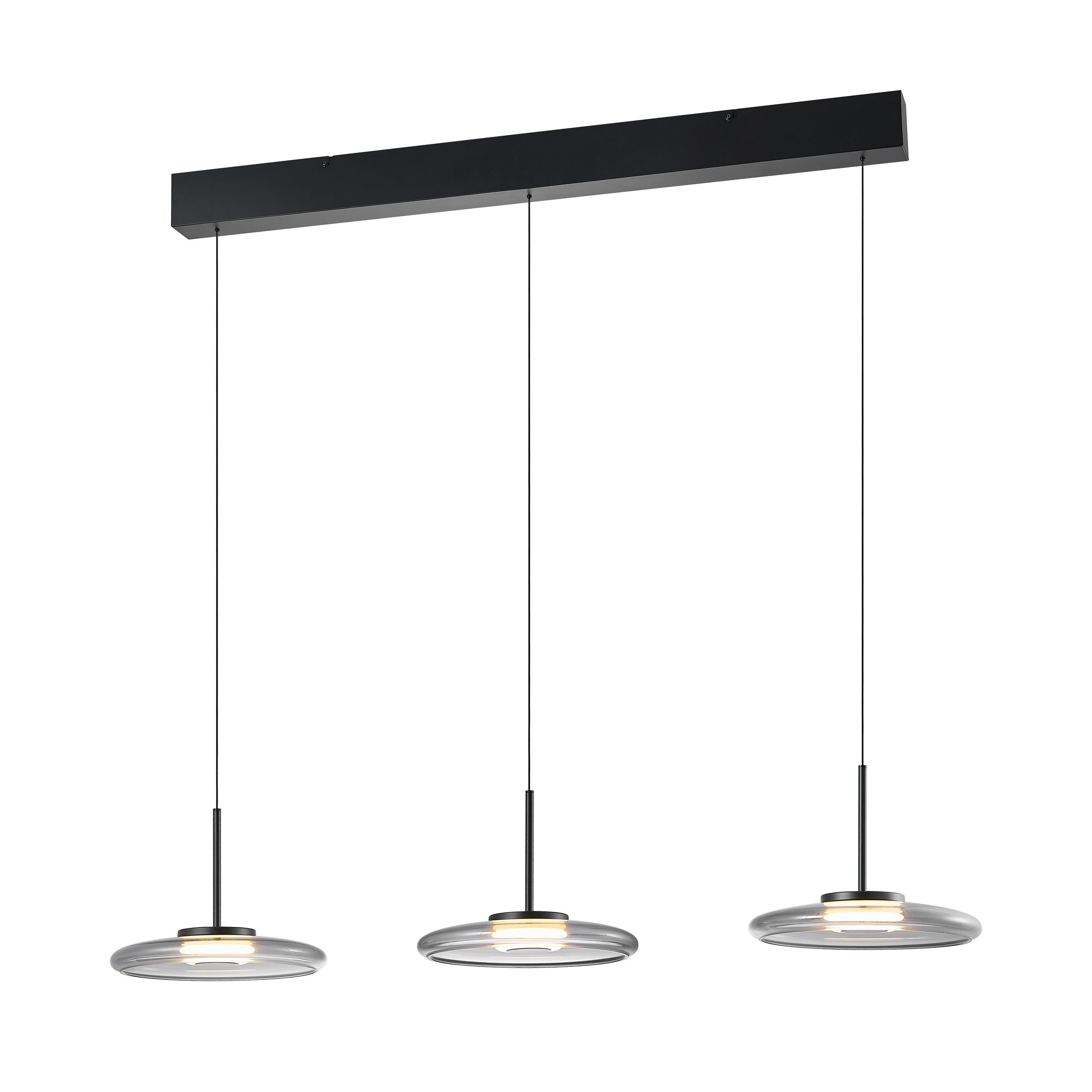 LED-HÄNGELEUCHTE Felis   - Schwarz, Basics, Glas/Metall (105cm) - Novel