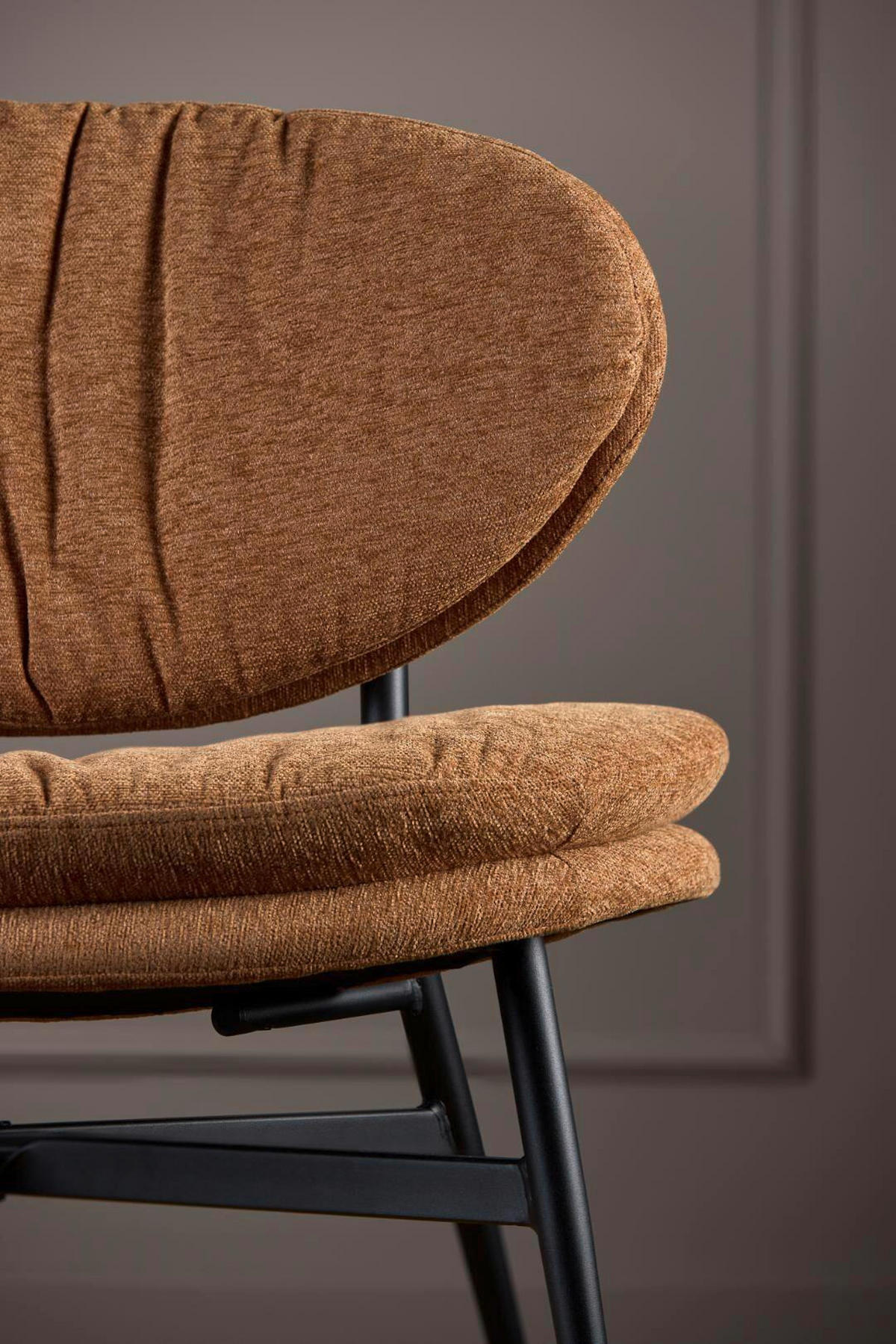 FÅTÖLJ i metall, textil terrakotta  - terrakotta, Design, metall/textil (70/73/76cm) - Best Price