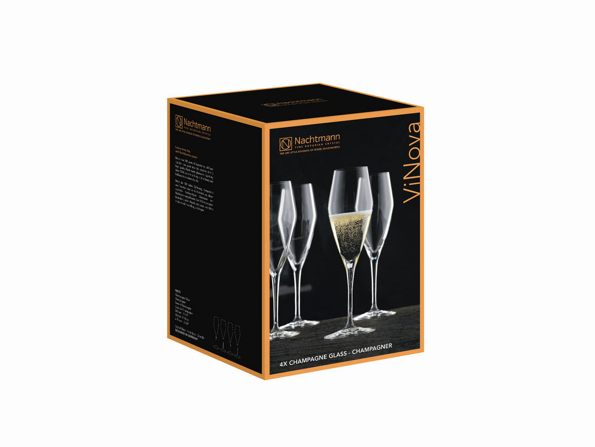 GLÄSERSET Vinova  4-teilig  - Transparent, Design, Glas (16,8/16,8/24,9cm) - Nachtmann