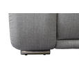 ECKSOFA Grau Struktur Rückenkissen, Rücken echt  - Chromfarben/Grau, KONVENTIONELL, Textil/Metall (310/280cm) - Carryhome