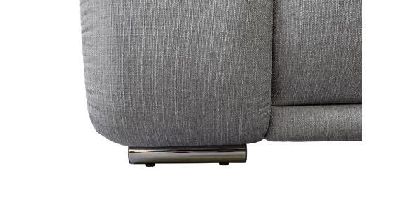 ECKSOFA Grau Struktur Rückenkissen, Rücken echt  - Chromfarben/Grau, KONVENTIONELL, Textil/Metall (310/280cm) - Carryhome