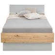 BETT 120/200 cm  in Grau, Eichefarben  - Eichefarben/Grau, MODERN, Holzwerkstoff (120/200cm) - Xora