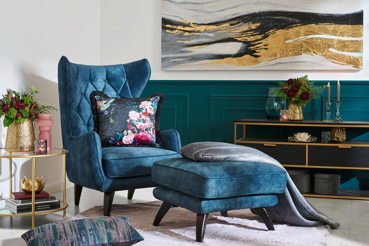 KERZENHALTER - Goldfarben, Trend, Metall (20cm) - Ambia Home