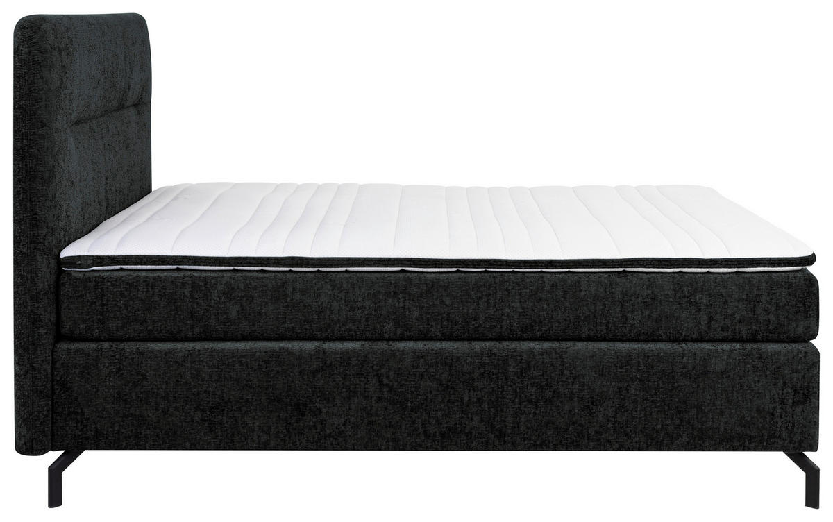 BOXSPRINGBETT 140/200 cm  in Schwarz  - Schwarz, Design, Textil/Metall (140/200cm) - Esposa