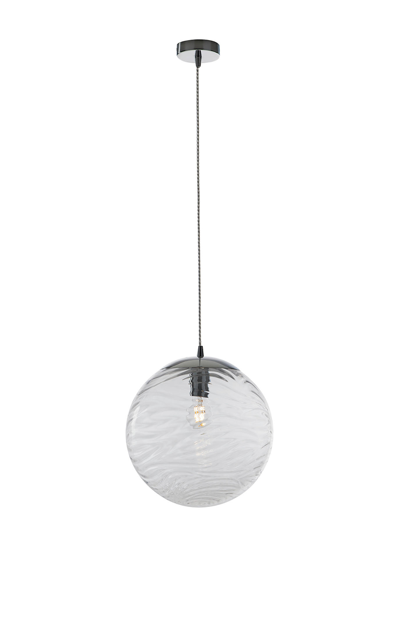 HÄNGELEUCHTE Nere 33/33,4 cm   - Transparent, KONVENTIONELL, Glas (33/33,4cm)
