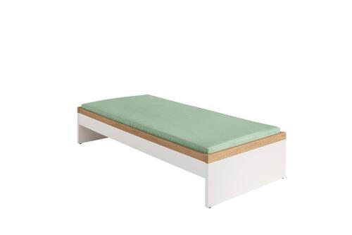 BETT 90/200 cm  in Weiß, Eichefarben  - Eichefarben/Weiß, KONVENTIONELL, Holzwerkstoff (90/200cm) - Paidi