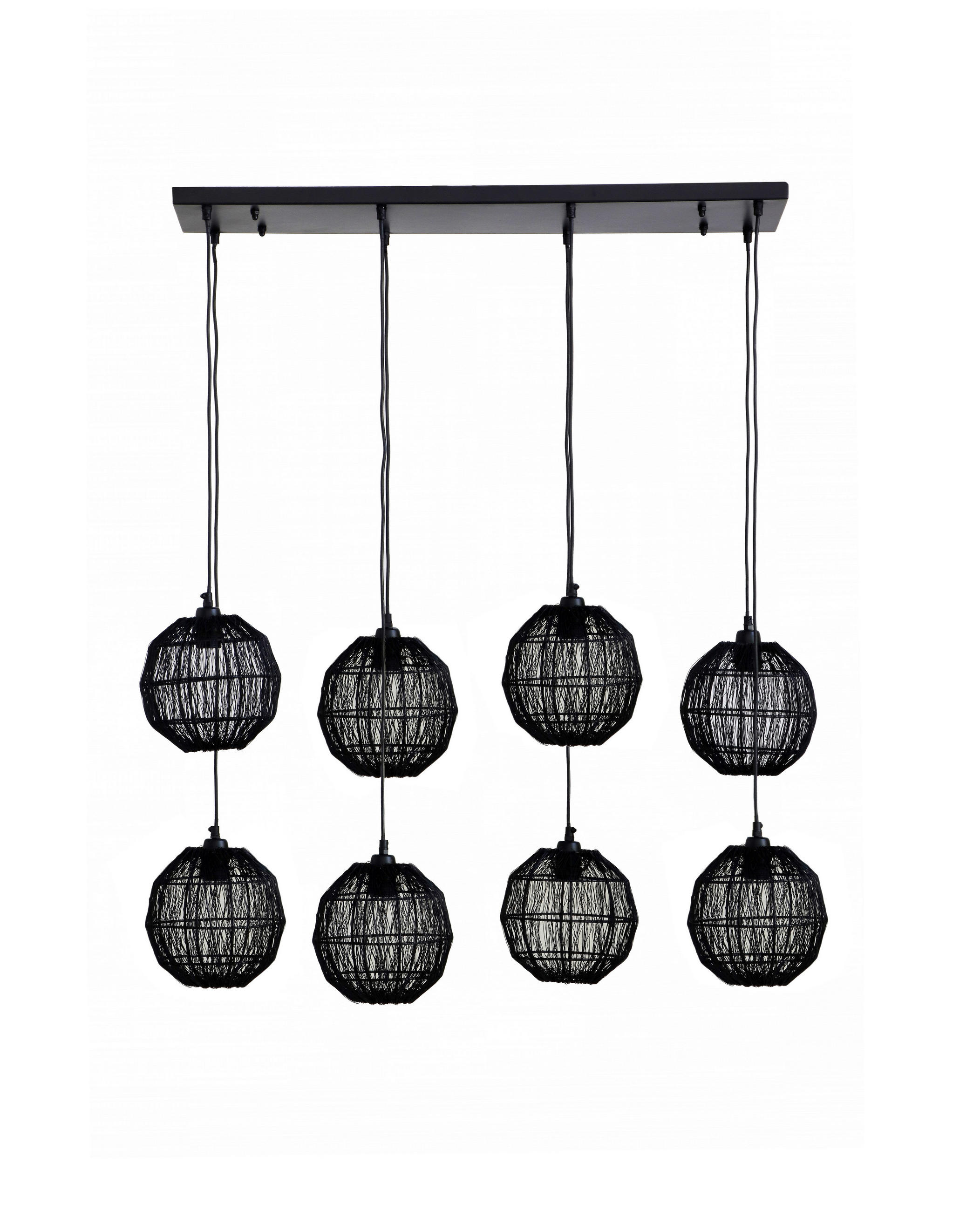 HÄNGELEUCHTE 94/24/140 cm - Schwarz, Basics, Metall (94/24/140cm) - Globo