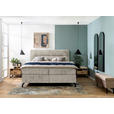 BOXSPRINGBETT 180/200 cm,  in Hellgrau, Topper, H3 + H3 = fest  - Hellgrau/Schwarz, Design, Textil/Metall (180/200cm) - Esposa