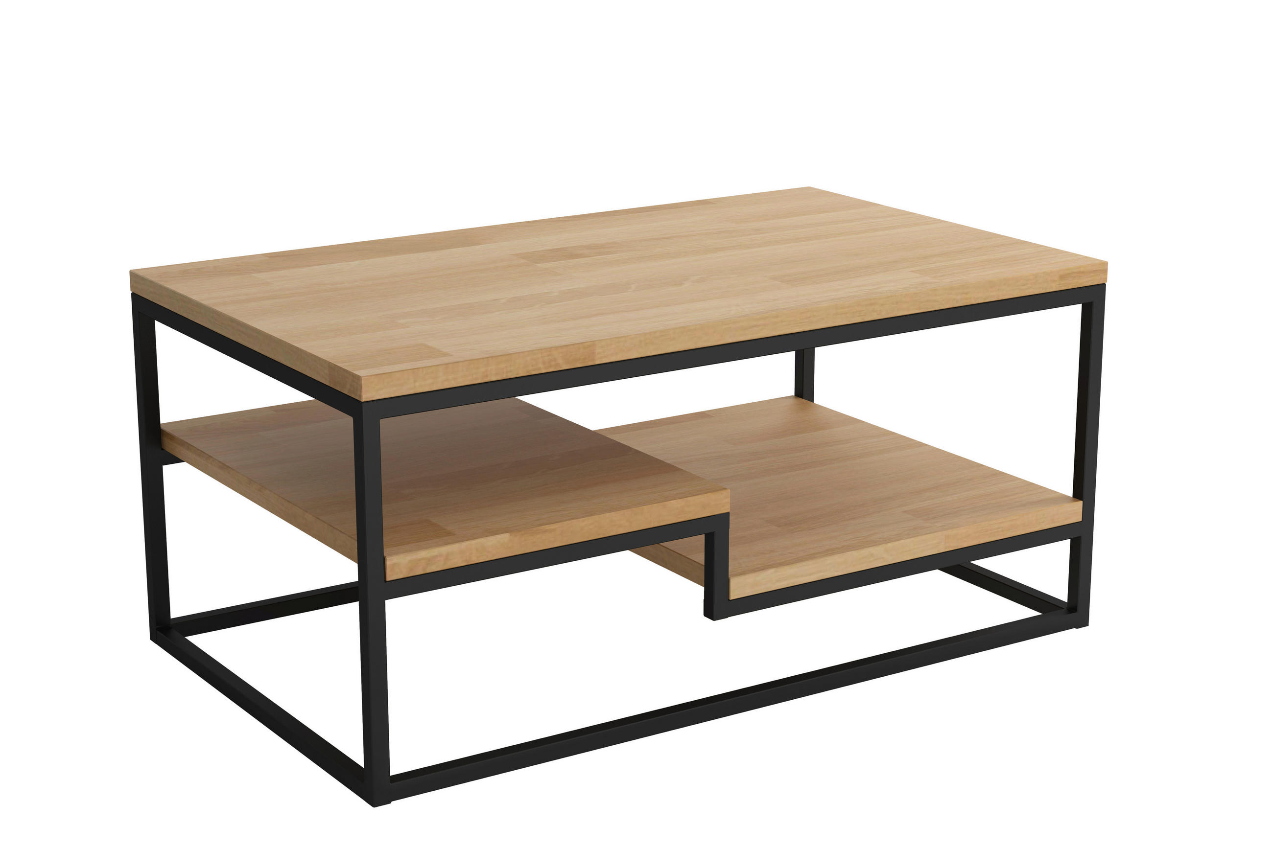 SOFFBORD i trä, metall 100/60/46 cm  - svart/ekfärgad, Design, metall/trä (100/60/46cm) - Stylife