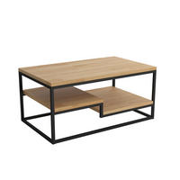 SOFFBORD i metall, trä 100/60/46 cm  - svart/ekfärgad, Design, metall/trä (100/60/46cm) - Stylife