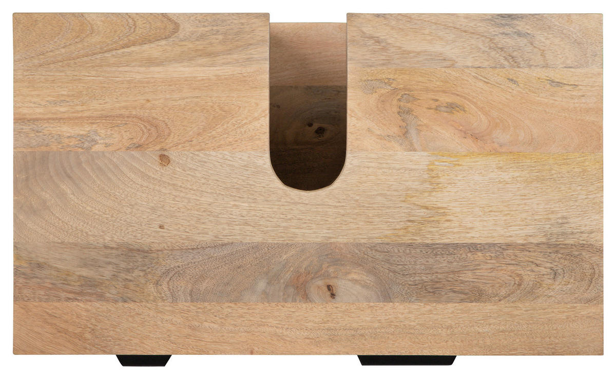 WASCHBECKENUNTERSCHRANK 60/63/40 cm  - Schwarz/Naturfarben, MODERN, Holz/Metall (60/63/40cm) - Livetastic