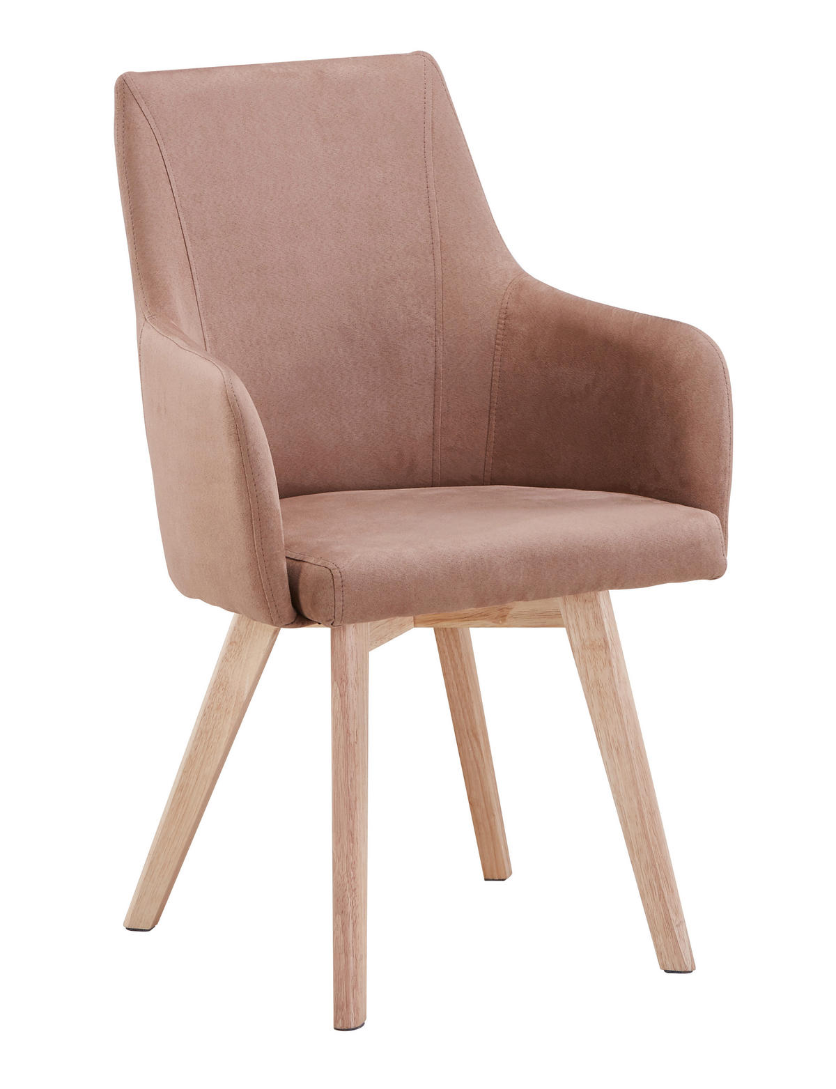 STOLICA S NASLONOM ZA RUKE  smeđa, prirodne boje  drvo, tekstil      - prirodne boje/smeđa, Design, drvo/tekstil (56/87/57cm) - Carryhome