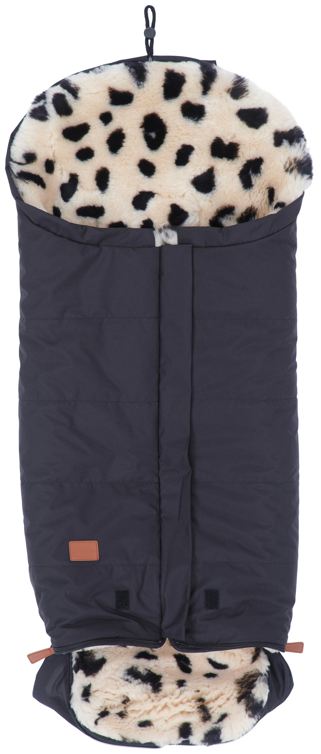 FELLSACK  - Schwarz/Weiß, Basics, Textil (47/90cm) - Jimmylee