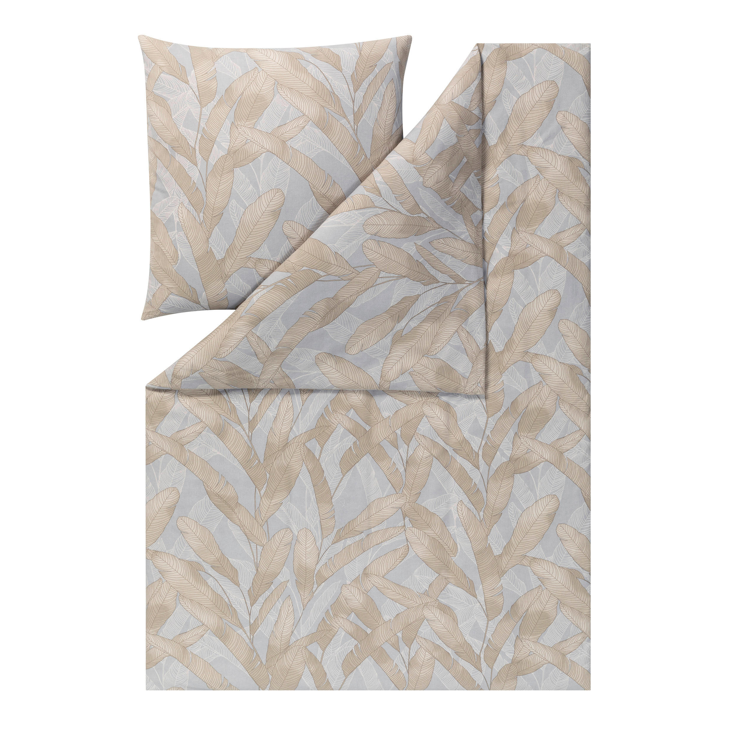 BETTWÄSCHE Pera Flanell 155/220 cm  - Grau, Design, Textil (155/220cm) - Estella