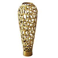 VASE 45 cm  - Goldfarben, Design, Metall (19/45cm) - Livetastic