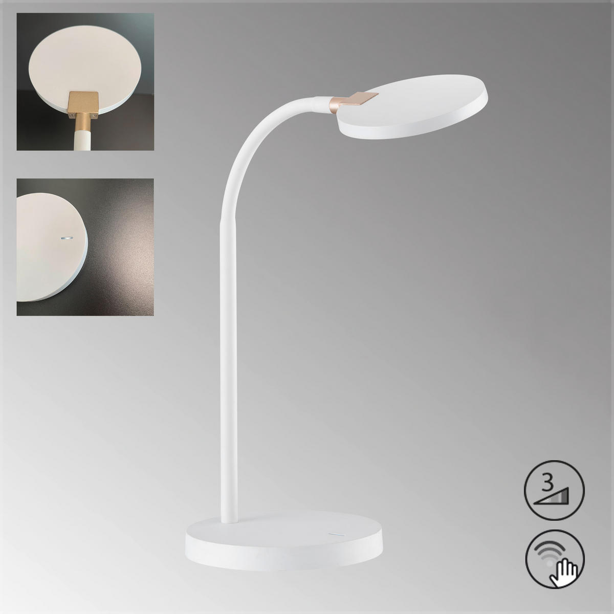 LED-TISCHLEUCHTE 14/35 cm   - Weiß, Design, Kunststoff (14/35cm)