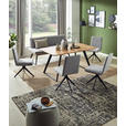SITZBANK 180/87/64 cm  in Schwarz, Eichefarben, Rotbraun  - Rotbraun/Eichefarben, Design, Holz/Textil (180/87/64cm) - Voleo