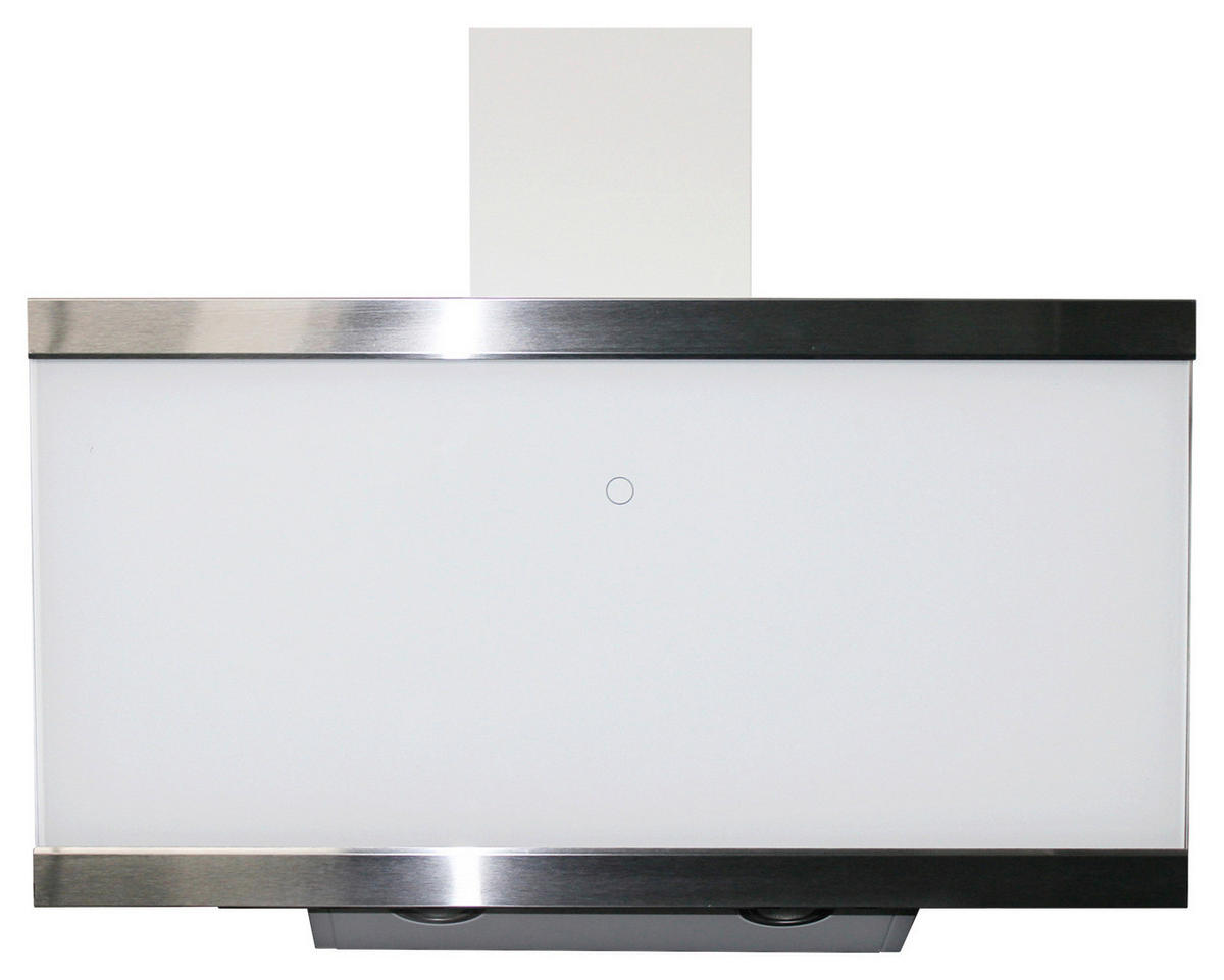 DUNSTABZUGSHAUBE CH89090W  - Weiß, Trend, Glas/Metall (89,5/74,2-109,2/38,5cm) - Respekta