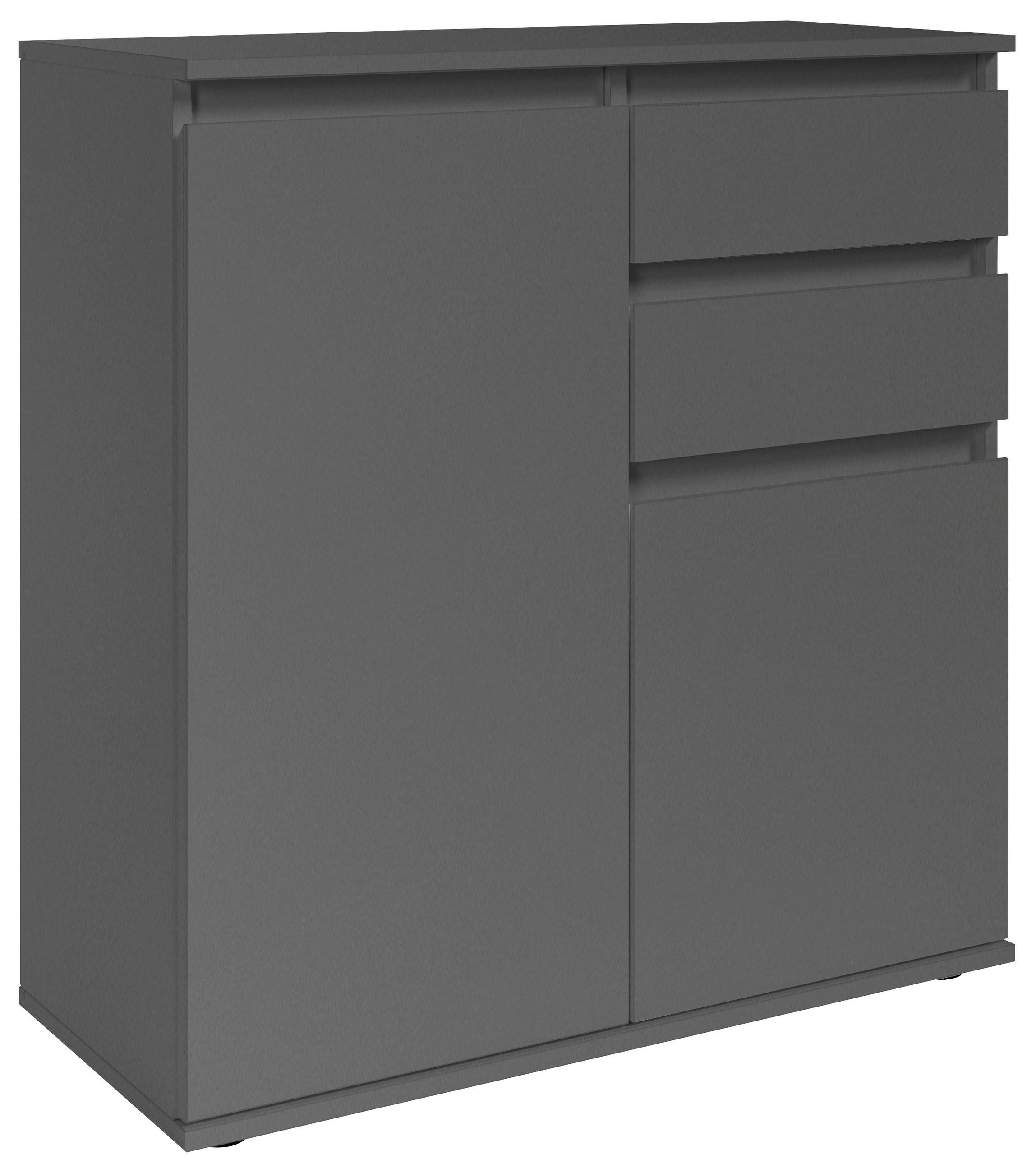 KOMMODE Brest  in 80/84/35 cm  - Anthrazit/Grau, Design, Holzwerkstoff/Kunststoff (80/84/35cm) - Boxxx