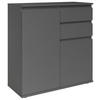 KOMMODE Brest  in 80/84/35 cm  - Anthrazit/Grau, Design, Holzwerkstoff/Kunststoff (80/84/35cm) - Boxxx